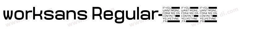 worksans Regular字体转换